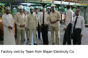 Factory Visit by Team from Majan Electricity Co