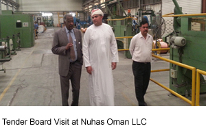 Tender Board Visit at Nuhas Oman LLC